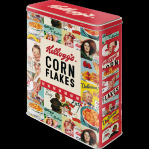 Nostalgic Art Plechová dóza XL - Kellogg's Corn Flakes (Collage) 19x26x8 cm