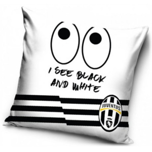 Polštář FC Juventus Torino - I see black and white - 40 x 40 cm