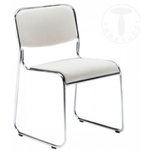 Židle MATCH WHITE TOMASUCCI (barva - bílá syntetická kůže)