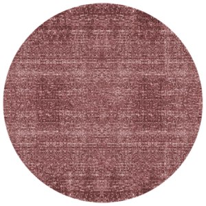 Bavlněný vínový kulatý koberec Washed, Vemzu