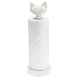 MIAOU kočka držák, zásobník na toaletní papír KOZIOL (Barva bílá)