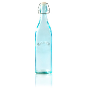 Modrá láhev s klipem, 1 l Kilner (Barva - sklo, modrá)