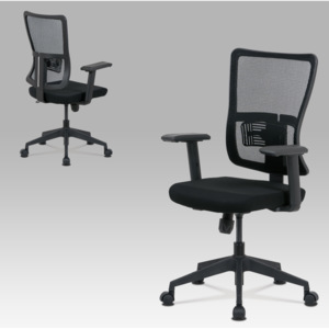 Artium Kancelářská židle, černá látka+síťovina, houpací mech., plastový kříž - KA-M02 BK