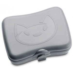 MIAOU chlebníček, box na svačinu s kočičkou KOZIOL (Barva-šedá)