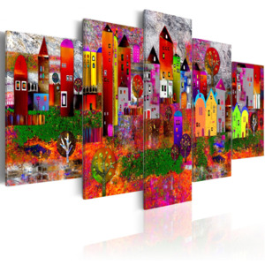 *Obraz - barevné městečko (160x80 cm) - Murando DeLuxe