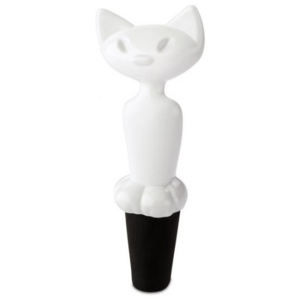 MIAOU kočka zátka, špunt na láhev KOZIOL (Barva bílá)