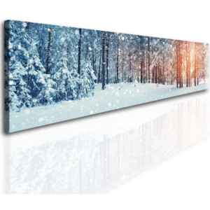 Panoramatický les v zimě (120x30 cm) - InSmile ®