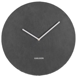 Nástěnné hodiny Slate 40 cm Karlsson (Barva - černá)