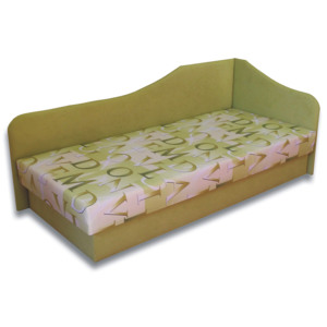 Jednolůžková postel (válenda) 80 cm Lux 87 (Světle zelená 72 + Muro 30) (P)