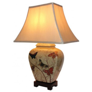 Keramická lampa s motýlím vzorem DMAN1006