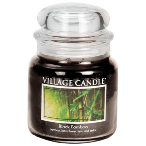 Village Candle Vonná svíčka ve skle Bambus - Black Bamboo střední - 390g/105 hodin