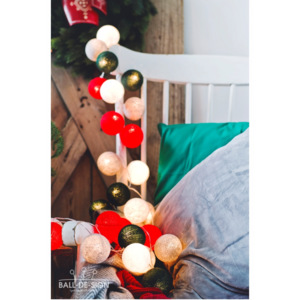 Vánoční svítící koule - Krásné Vánoce - 50 koulí okruh LED