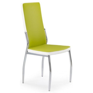 Jídelní židle k210 zelená/bílá