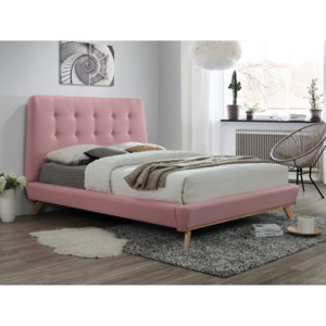 Manželská postel 160 cm Dona (růžová) (s roštem)