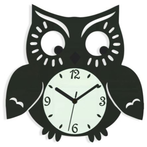 Mazur Nástěnné hodiny Owl wenge