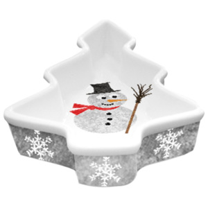 Dekorativní mísa z kostního porcelánu s vánočním motivem PPD Im a Snowman