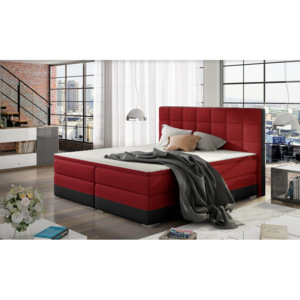 Manželská postel DAMASO BOXSPRINGS 180x200 (ontario 60/soft 11) SKLADEM (Moderní vysoká manželská postel s úložným prostorem)