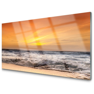 Skleněný obraz Moře Slunce Vlny Krajina