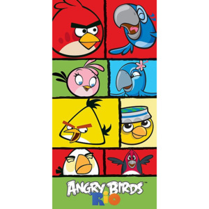 Carbotex Osuška Angry Birds Rio kostky 70/140