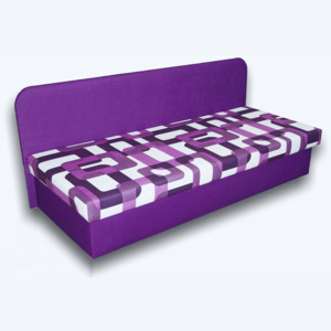 Jednolůžková postel (válenda) 80 cm Lux IV (Fialová 49 + Gusto 10)