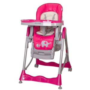 Jídelní židlička Coto Baby Mambo 2017 Hot Pink - Sloníci