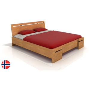 Manželská postel 180 cm Naturlig Bokeskogen High BC (buk) (s roštem)
