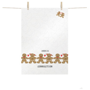 Bavlněná kuchyňská utěrka s vánočním motivem PPD Cookie Connection, 48 x 68 cm