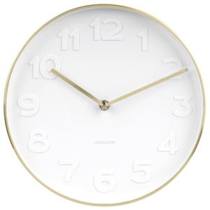 Nástěnné hodiny Mr.White 28 cm Karlsson (Barva - bílá, zlatá)