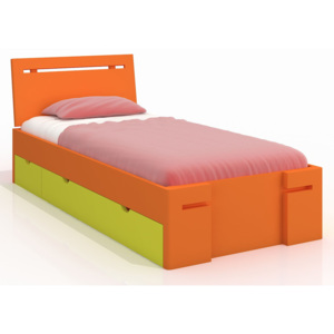 Jednolůžková postel 120 cm Naturlig Kids Bokeskogen High Drawers (borovice) (s roštem)