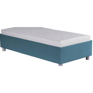 Jednolůžková postel 90 cm Blanár Neptun (modrá) (s roštem a matrací Nelly)