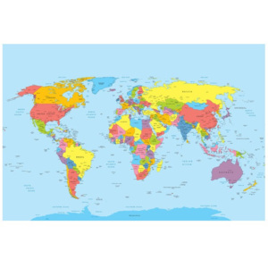 Fototapeta Velká mapa světa 200x135cm S-FT2201A_1AL(V) (Extra gramáž (180g/m2))