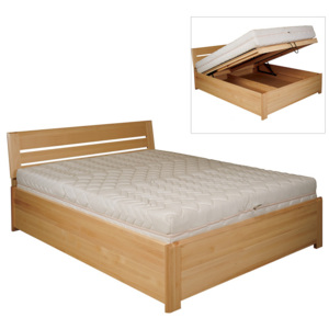 Manželská postel 180 cm LK 195 (buk) (masiv)