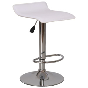 Barová židle Laria (bílá + chrom)