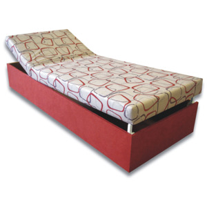 Jednolůžková postel (válenda) 80 cm Darina (Cihlová 41 + Dodo 1008)