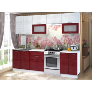 Kuchyně 260 cm Valeria (červená)