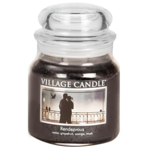 Village Candle Vonná svíčka ve skle Rande - Rendezvous střední - 390g/105 hodin