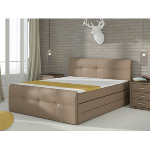 Manželská postel Boxspring 160 cm Palermo (s matracemi a úl. prostorem)