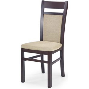 Jídelní židle Gerard 2 (ořech tmavý + béžová)