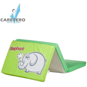 Skládací matrace do postýlky CARETERO Elephant zelená Zelená
