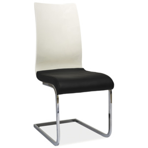 Jídelní židle H-791 (ekokůže černá + dub sonoma)