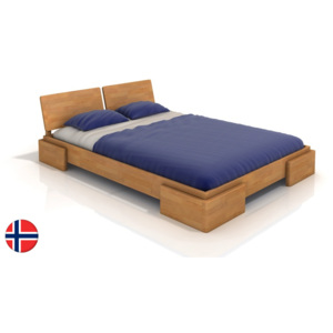 Manželská postel 180 cm Naturlig Jordbaer (buk) (s roštem)