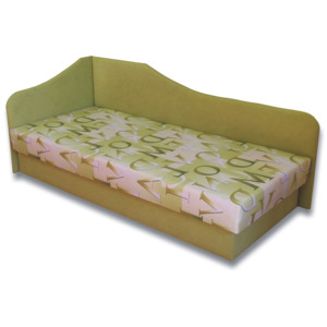 Jednolůžková postel (válenda) 80 cm Lux 87 (Světle zelená 72 + Muro 30) (L)