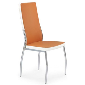 Jídelní židle k210 oranžová/bílá