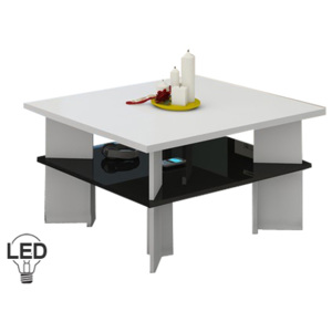 Konferenční stolek Vectra 1 (bílá + lesk černý)