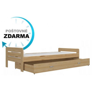 Komfortní dřevěná postel BARTEK 90x200 Borovice