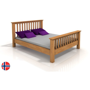 Manželská postel 180 cm Naturlig Leikanger (buk) (s roštem)