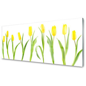Skleněný obraz Žluté Tulipány Květiny