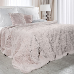 Přehoz na postel EMA 200x220 cm růžová Mybesthome