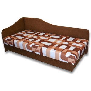 Jednolůžková postel (válenda) 80 cm Lux 87 (Hnědá 13 + Gusto 11) (L)