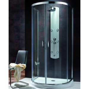Radaway Premium Plus P sprchový kout na rovnou stěnu, šířka 100cm, posuvné dveře, čiré sklo